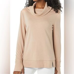 Amazon Essentials Women's Studio Terry Long-Sleeve Funnel Neck Sweatshirt Small
